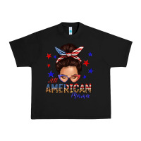 Black all american mama messy bun Urban Heavy Tee - texasbilliewilder