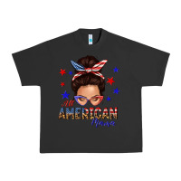 Pigment Black all american mama messy bun Urban Heavy Tee - texasbilliewilder
