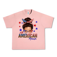 Salmon all american mama messy bun Urban Heavy Tee - texasbilliewilder