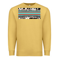 Antique Gold western cowhide serape sunflower mama license plate Premium Sweatshirt - BarkalooDesign