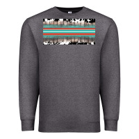 Charcoal Heather western cowhide serape sunflower mama license plate Premium Sweatshirt - BarkalooDesign