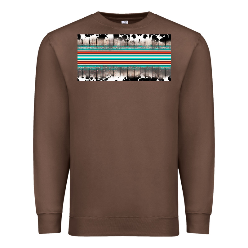 Western Cowhide Serape Sunflower Mama License Plate Premium Sweatshirt by BarkalooDesign | Teevron