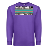 Purple western cowhide serape sunflower mama license plate Premium Sweatshirt - BarkalooDesign