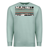 Seafoam western cowhide serape sunflower mama license plate Premium Sweatshirt - BarkalooDesign