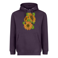 Plum sunflowers Heavyweight Hoodie - Artiststas