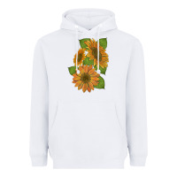 White sunflowers Heavyweight Hoodie - Artiststas