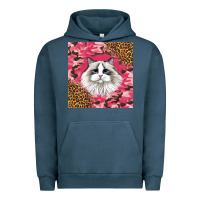 Pigment Midnight Navy ragdoll cat Urban Hoodie - LillyAllenDesigns