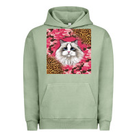 Pigment Oil Green ragdoll cat Urban Hoodie - LillyAllenDesigns
