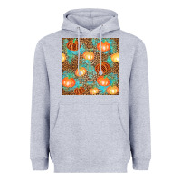 Heather Grey plaid fall pumpkin seamless Heavyweight Hoodie - AdoDesignShop
