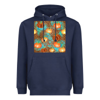 Navy plaid fall pumpkin seamless Heavyweight Hoodie - AdoDesignShop