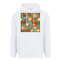 White plaid fall pumpkin seamless Heavyweight Hoodie - AdoDesignShop