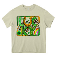 Mossy lucky horseshoe st patricks day leopard frame Heavy Core Tee - LillyAllenDesigns
