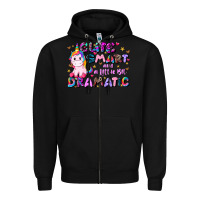 Black cute smart and a little bit dramatic Zipper Hoodie - JahusDesignShop