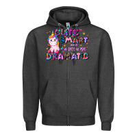 Charcoal Heather cute smart and a little bit dramatic Zipper Hoodie - JahusDesignShop