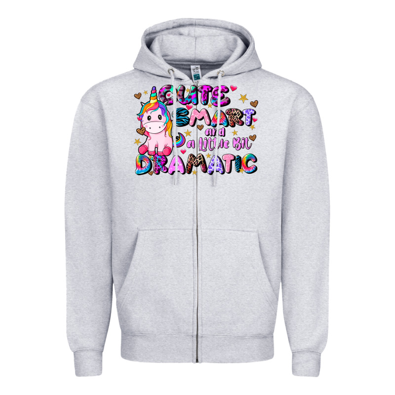 Cute Smart And A Little Bit Dramatic Zipper Hoodie by JahusDesignShop | Teevron