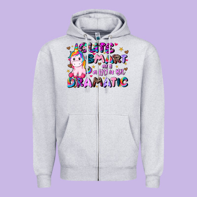 Cute Smart And A Little Bit Dramatic Zipper Hoodie Designed By Jahusdesignshop