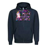 Navy cute smart and a little bit dramatic Zipper Hoodie - JahusDesignShop