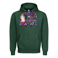 Sports Green cute smart and a little bit dramatic Zipper Hoodie - JahusDesignShop