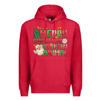 Cardinal merry christmas ya filthy animal Premium Hoodie - MaliasSmallBusiness