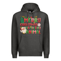 Charcoal Heather merry christmas ya filthy animal Premium Hoodie - MaliasSmallBusiness