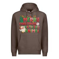 Coffee merry christmas ya filthy animal Premium Hoodie - MaliasSmallBusiness