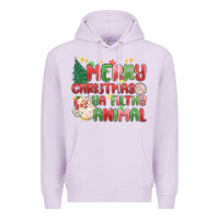 Lilac merry christmas ya filthy animal Premium Hoodie - MaliasSmallBusiness