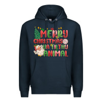 Navy merry christmas ya filthy animal Premium Hoodie - MaliasSmallBusiness