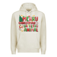 Oatmeal Heather merry christmas ya filthy animal Premium Hoodie - MaliasSmallBusiness