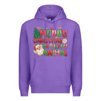 Purple merry christmas ya filthy animal Premium Hoodie - MaliasSmallBusiness