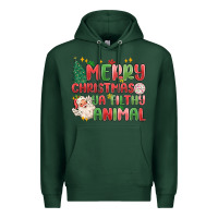 Sports Green merry christmas ya filthy animal Premium Hoodie - MaliasSmallBusiness