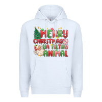 White merry christmas ya filthy animal Premium Hoodie - MaliasSmallBusiness
