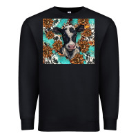 Black western black and white cow Premium Sweatshirt - BarkalooDesign