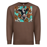 Chestnut western black and white cow Premium Sweatshirt - BarkalooDesign