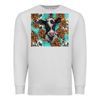 Dove Grey western black and white cow Premium Sweatshirt - BarkalooDesign