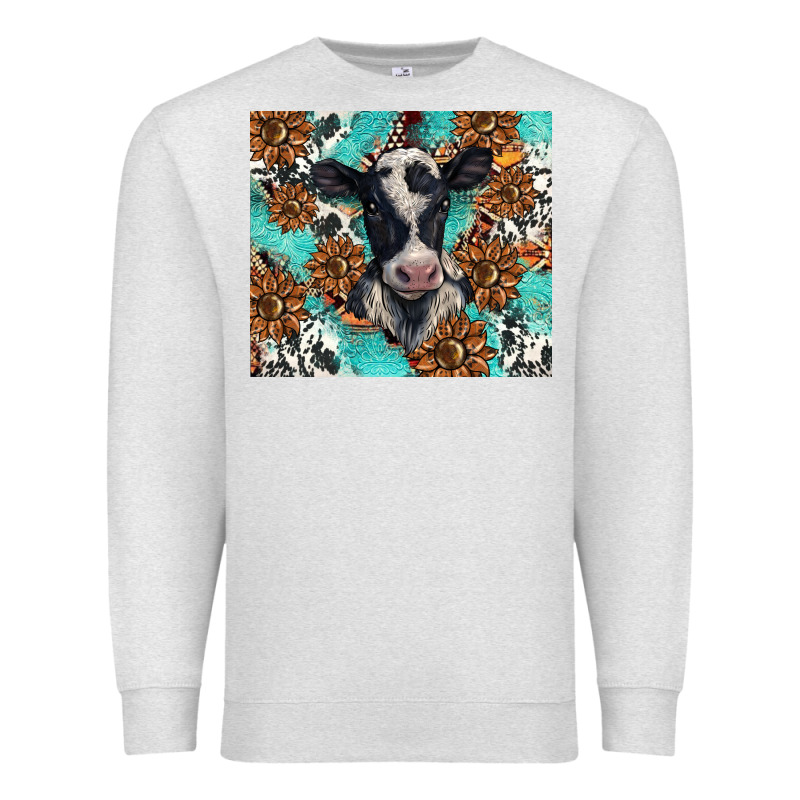 Western Black And White Cow Premium Sweatshirt by BarkalooDesign | Teevron
