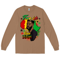 Toasted Coconut free ish since 1865 black man Long Sleeve Tee - HRA Design Shop