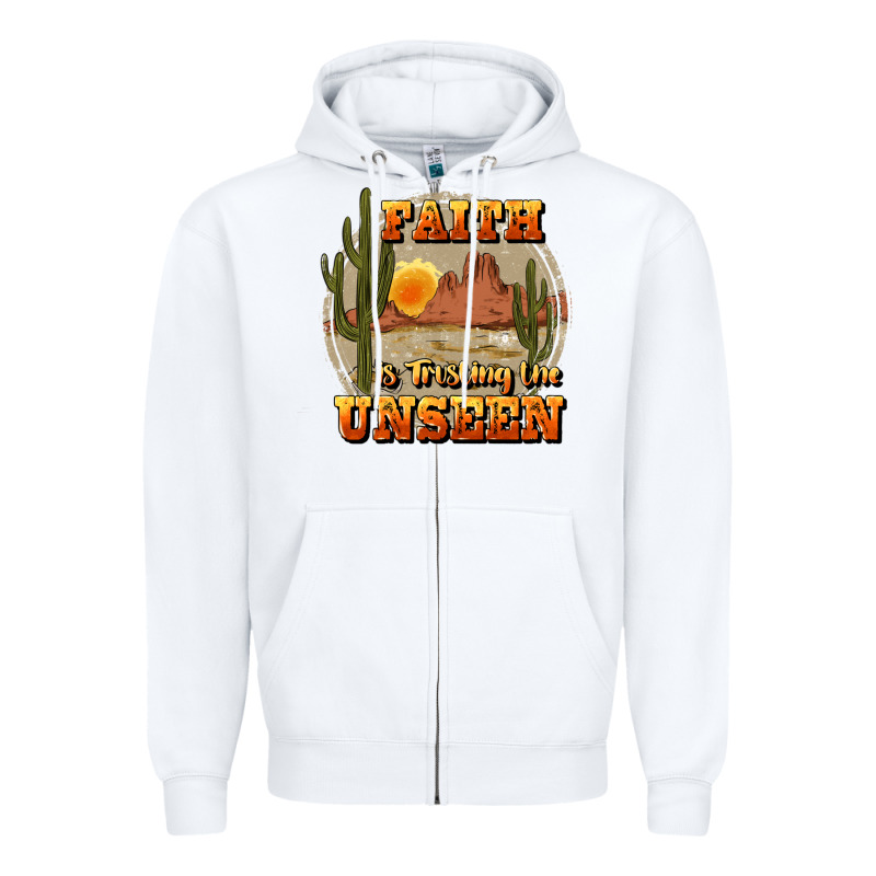 Faith Is Trusting The Unseen Zipper Hoodie by JahusDesignShop | Teevron