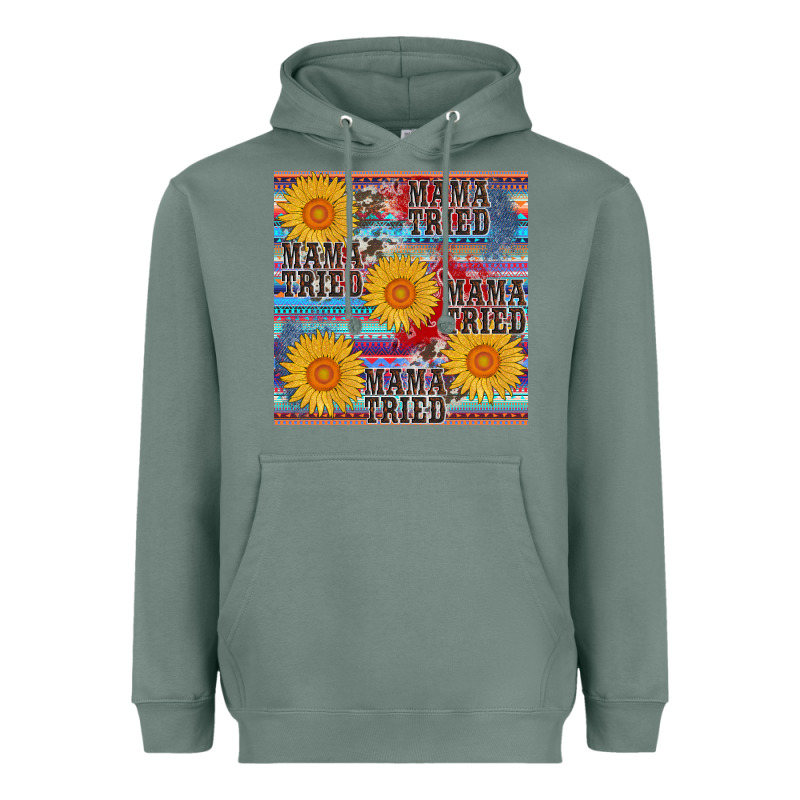 Mama Tried Seamless Heavyweight Hoodie by AdoDesignShop | Teevron