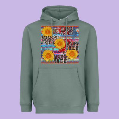 Mama Tried Seamless Heavyweight Hoodie Designed By Adodesignshop