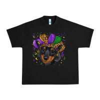 Black mardi gras hat dachshund puppy Urban Heavy Tee - RanaPortraitStore
