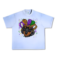 Grape Ice mardi gras hat dachshund puppy Urban Heavy Tee - RanaPortraitStore