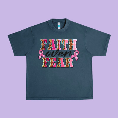 Faıth Over Fear Urban Heavy Tee Designed By Barkaloodesign