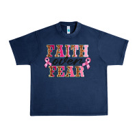 Navy faıth over fear Urban Heavy Tee - BarkalooDesign