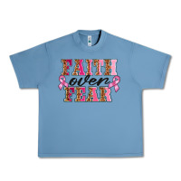 Pebble Blue faıth over fear Urban Heavy Tee - BarkalooDesign