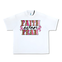 White faıth over fear Urban Heavy Tee - BarkalooDesign