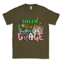 Army Green Saved by his grace Classic Tee - Neo Western