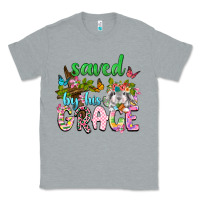 Heather Grey Saved by his grace Classic Tee - Neo Western