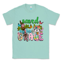 Seafoam Saved by his grace Classic Tee - Neo Western