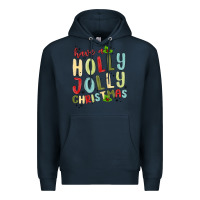 Navy have a holly jolly christmas Premium Hoodie - MaliasSmallBusiness