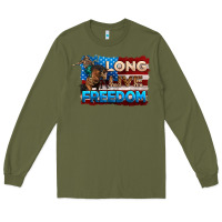 Army Green Long live freedom 4th of july Long Sleeve Tee - Neo Western